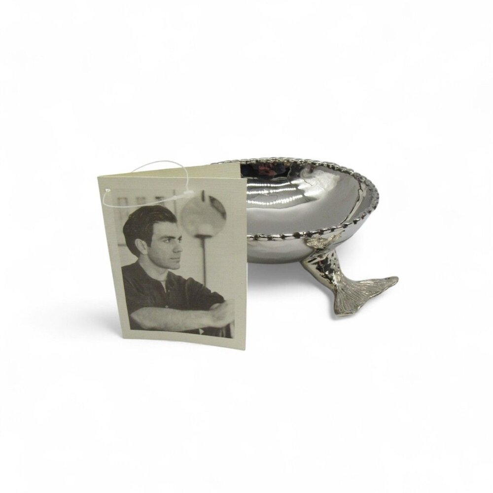 Michael Aram Mermaid Fish Tail Footed Bowl Nickel-plated Stainless Steel
